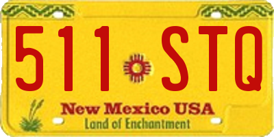 NM license plate 511STQ