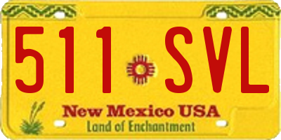 NM license plate 511SVL