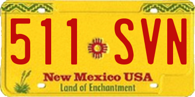 NM license plate 511SVN