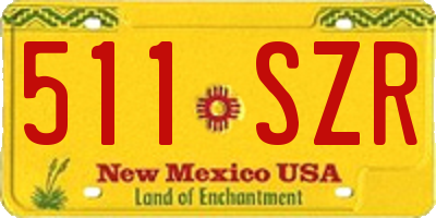 NM license plate 511SZR