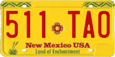 NM license plate 511TAO
