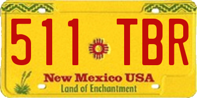 NM license plate 511TBR