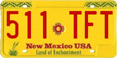 NM license plate 511TFT