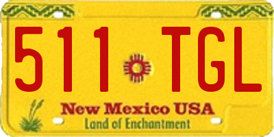 NM license plate 511TGL