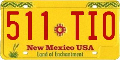NM license plate 511TIO