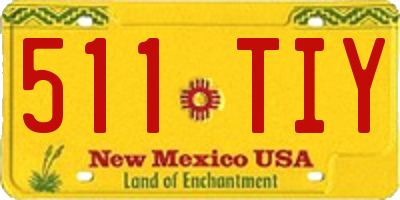 NM license plate 511TIY