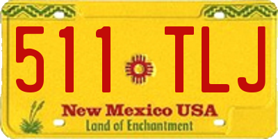 NM license plate 511TLJ