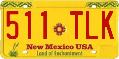 NM license plate 511TLK