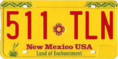 NM license plate 511TLN