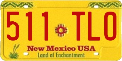 NM license plate 511TLO