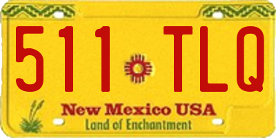 NM license plate 511TLQ
