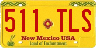 NM license plate 511TLS