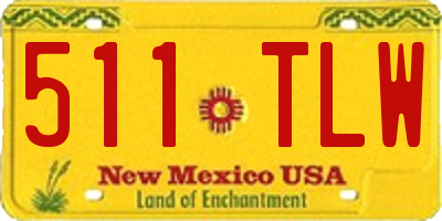 NM license plate 511TLW