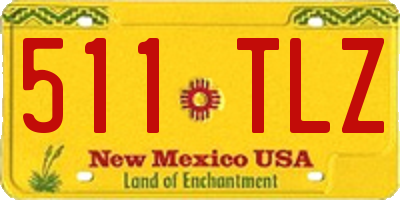 NM license plate 511TLZ