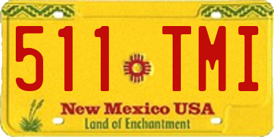 NM license plate 511TMI