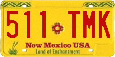 NM license plate 511TMK