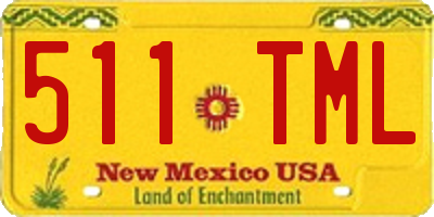 NM license plate 511TML