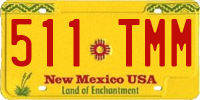 NM license plate 511TMM
