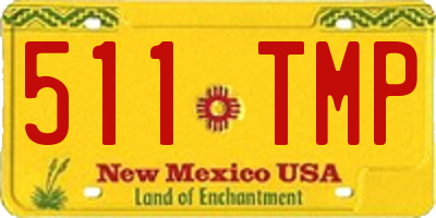 NM license plate 511TMP