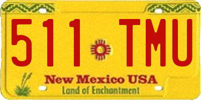 NM license plate 511TMU