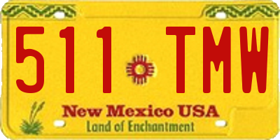 NM license plate 511TMW