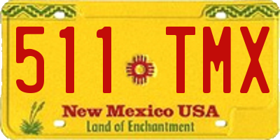NM license plate 511TMX