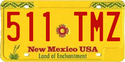 NM license plate 511TMZ