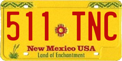 NM license plate 511TNC
