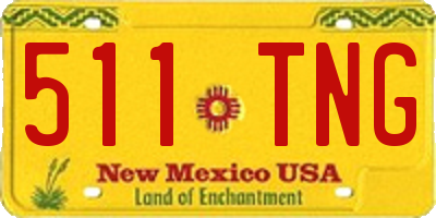 NM license plate 511TNG