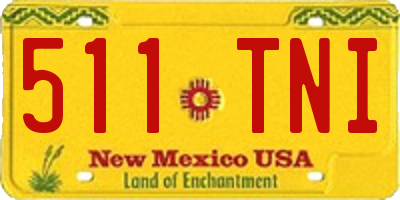 NM license plate 511TNI