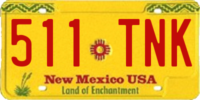 NM license plate 511TNK