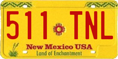 NM license plate 511TNL