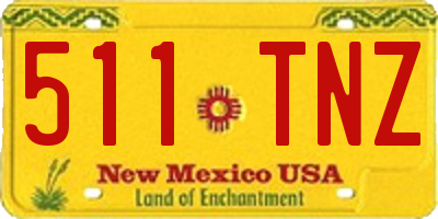NM license plate 511TNZ