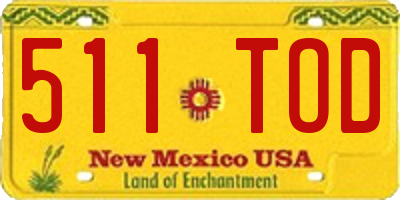 NM license plate 511TOD