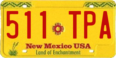 NM license plate 511TPA