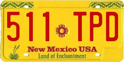 NM license plate 511TPD