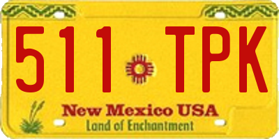 NM license plate 511TPK
