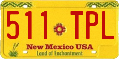 NM license plate 511TPL