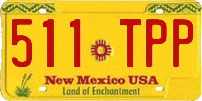 NM license plate 511TPP