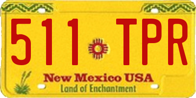 NM license plate 511TPR