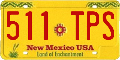 NM license plate 511TPS