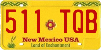 NM license plate 511TQB