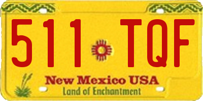 NM license plate 511TQF