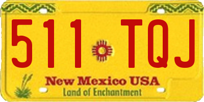 NM license plate 511TQJ
