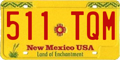 NM license plate 511TQM