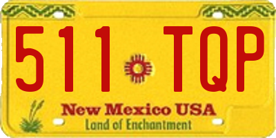 NM license plate 511TQP