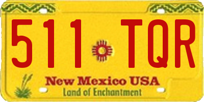 NM license plate 511TQR