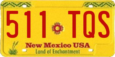 NM license plate 511TQS