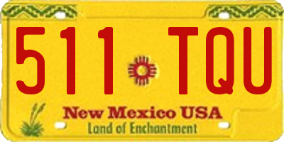 NM license plate 511TQU