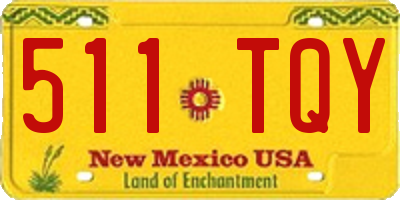 NM license plate 511TQY